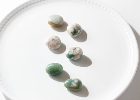 【調和の実】ブルーチェリーブロッサムアゲート タンブル（6個セット）