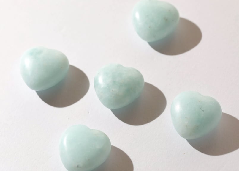 悟りのシッディ入り】アクアマリン ハート（1個） | Y.S.Y24