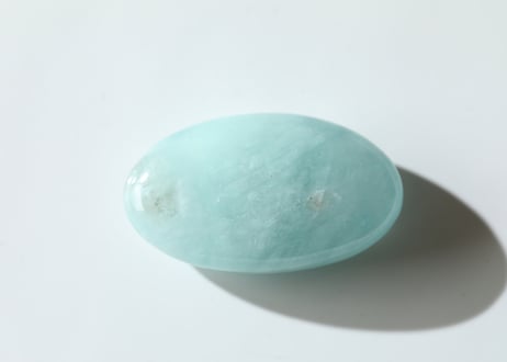 【幸せのあぶく】シラー入り アクアマリン タンブル