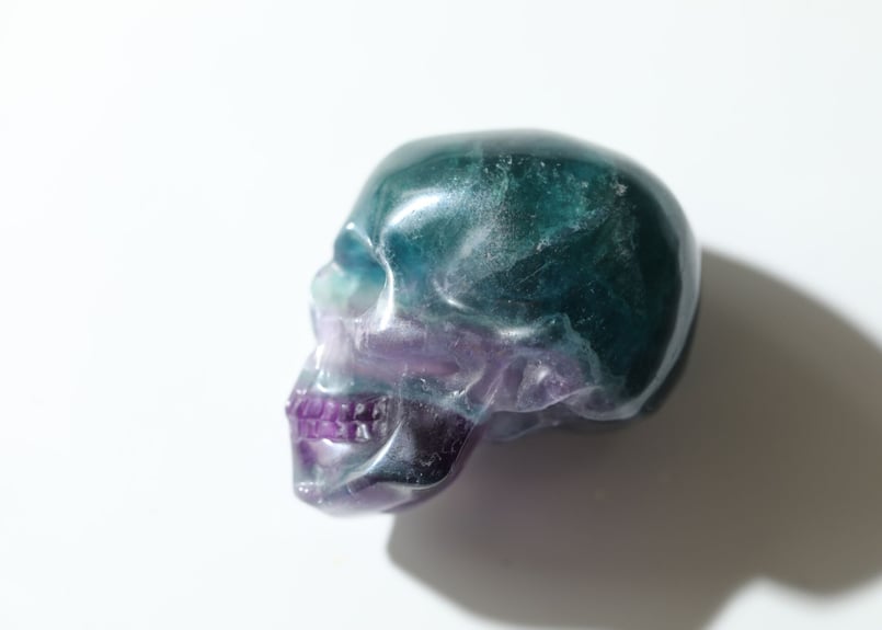 << 再値下げ >> ブルーフローライトスカル 学びの師】レインボーフローライト スカル | Y.S.Y24