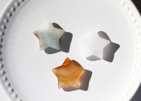 アマゾナイトとクォーツとカーネリアンの3つ星セット　【Special】