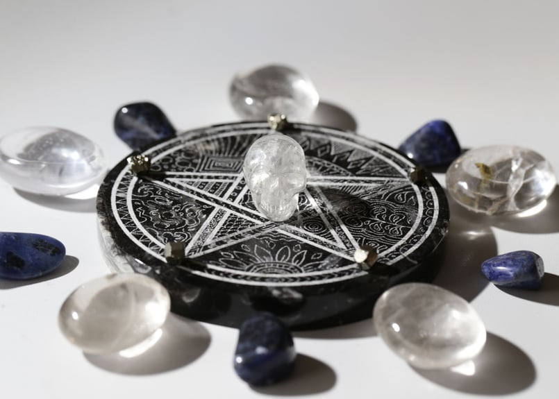 魔法のことだま】オルソセラスの化石の五芒星プレート | Y.S.Y24