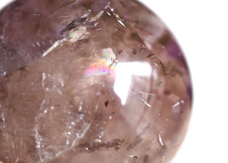 【融合】虹入り トリコロール 水晶 スフィア