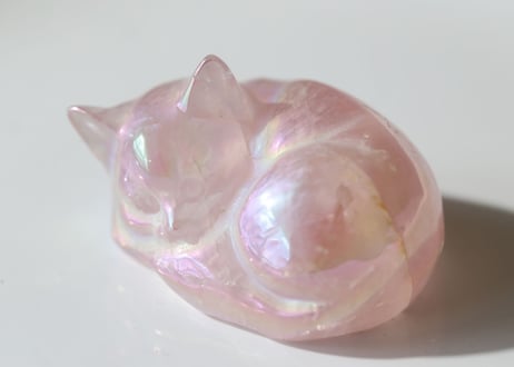 【守り猫】エンジェルオーラ ローズクォーツ 猫