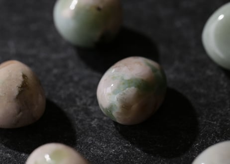【青葉】ブルーチェリーブロッサムアゲート タンブル（6個セット）