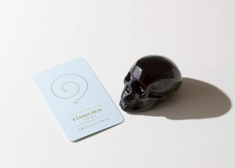 【CONNECTION つながり（必要なものすべてと繋がる） シジル封入 オリジナルカード付き❣️】ゴールドシーンオブシディアン スカル ※イベントクーポン使用不可