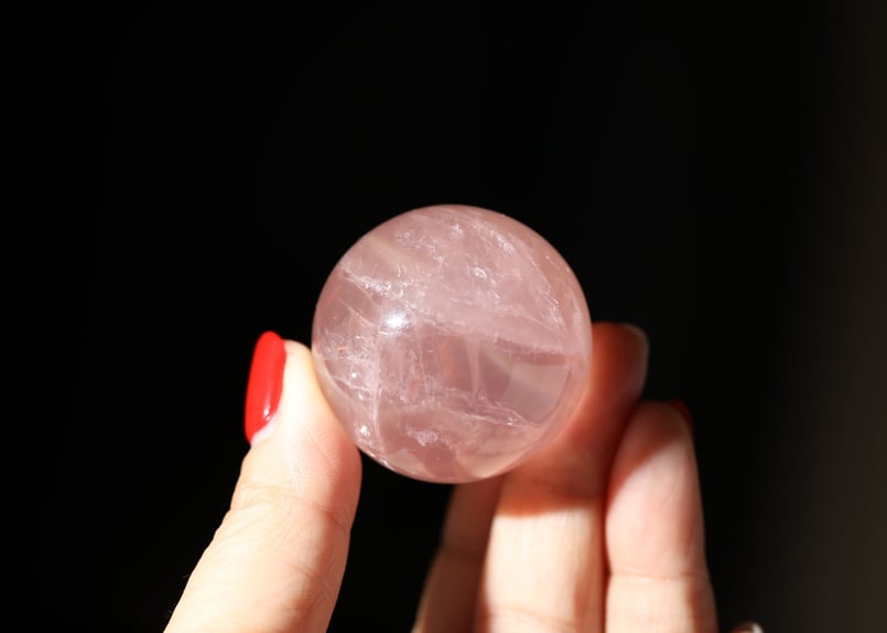 ゼリースターローズクォーツスフィア 約67ミリ ゼリースターローズ
