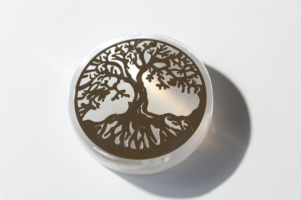 セレナイト♡プレート♡金の木No.1014