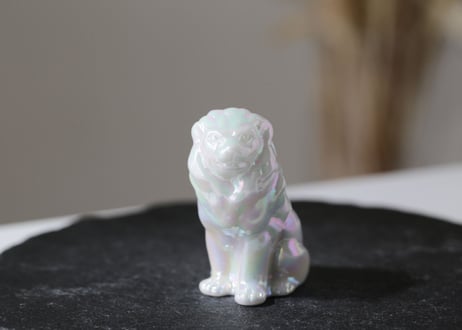 【高貴なLION】エンジェルオーラ ホワイト翡翠 ライオン