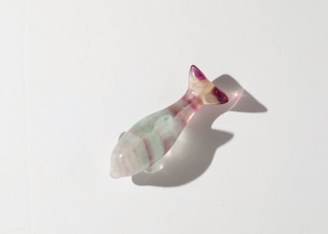技封入❣️【美しくなる/ストレスデトックス/呼吸が深くなり瞑想的に生きる】フローライト イルカ ※イベントクーポン使用不可