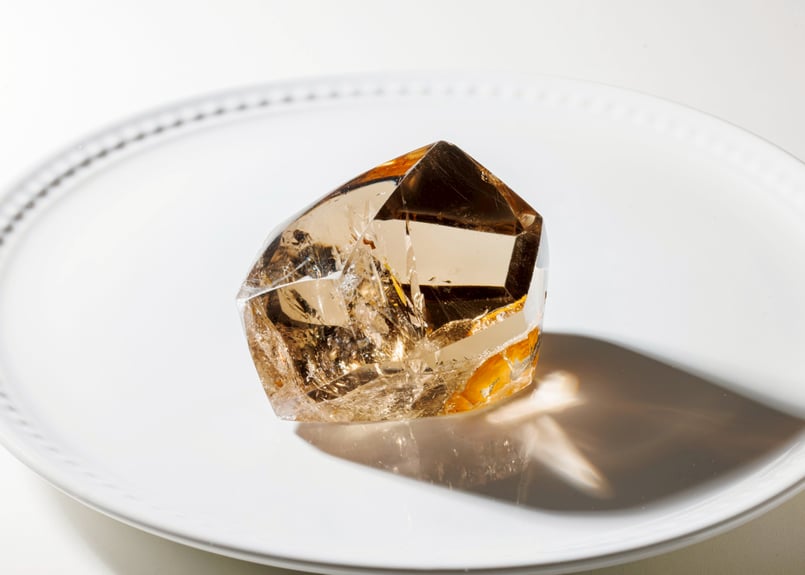 大技封入❣️【空海】虹入り ナチュラルスモーキーシトリン フリー