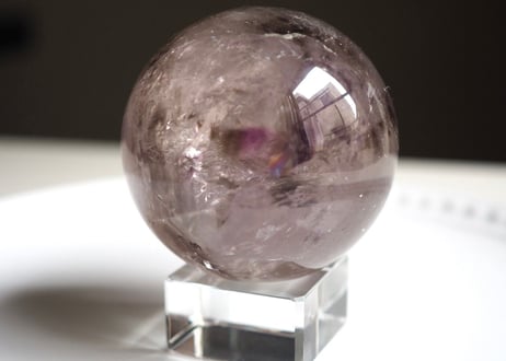 【融合】虹入り トリコロール 水晶 スフィア