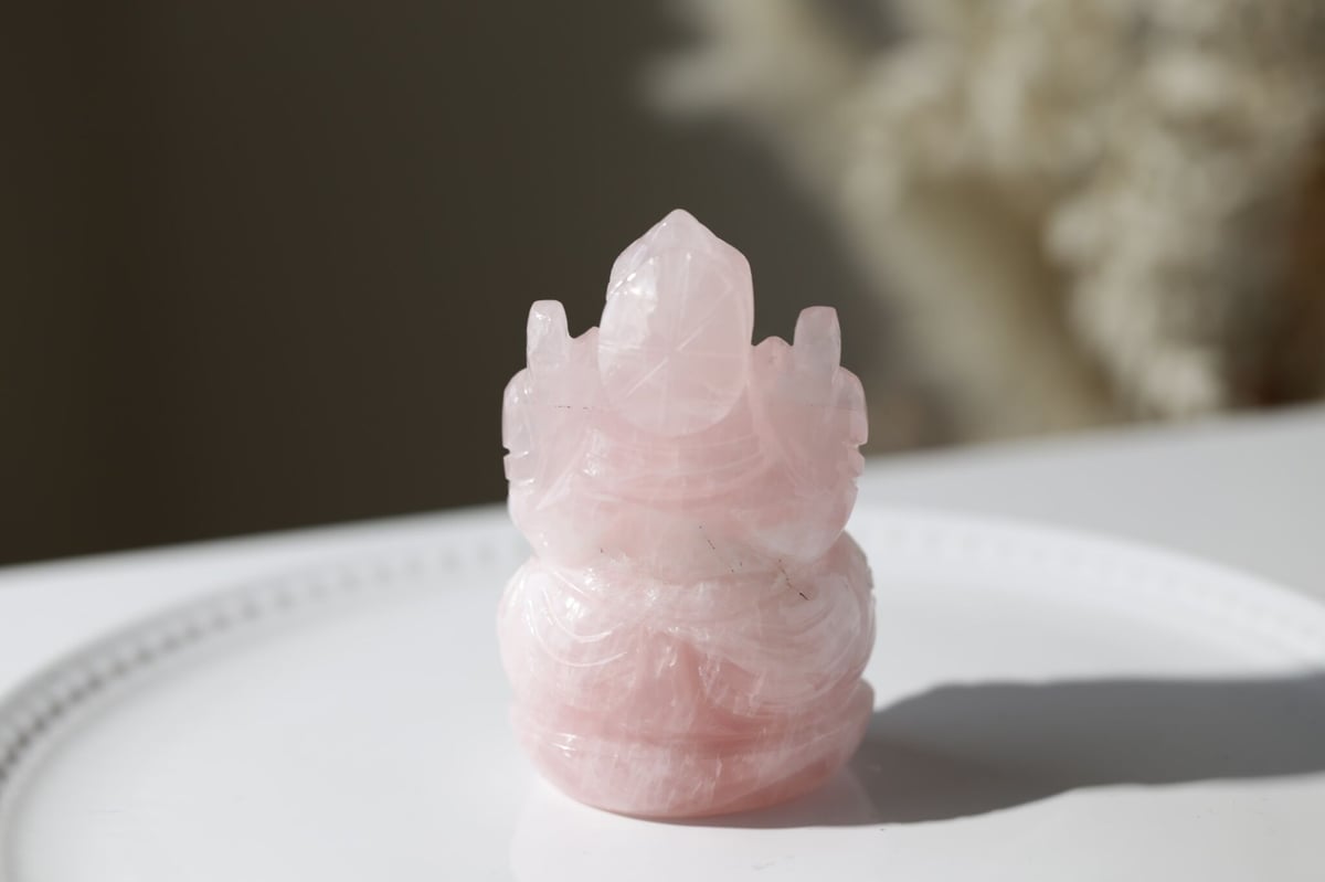 値下げ　オマケ付き　激レア　2フェイス　ローズクォーツ　ガネーシャ fit=scale-down,w=1200