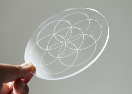 【はじまりの合図】シードオブライフ グリッドプレート(10cm)