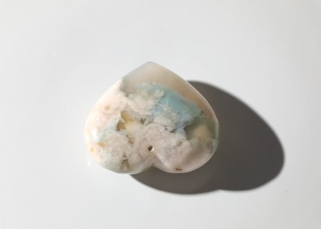 【カルマ解放のシッティ入り】ブルーチェリーブロッサムアゲート ハート