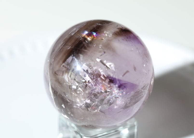 アカシックレコード】虹入りトリコロール 水晶 スフィア | Y.S.Y24