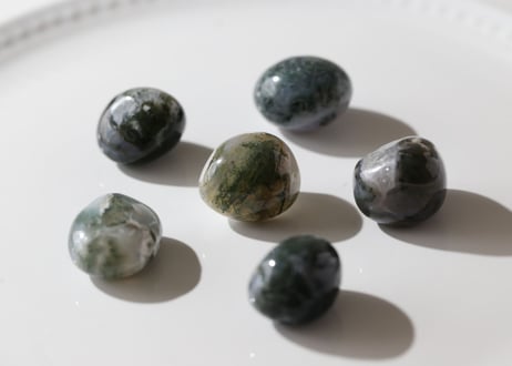 【勇気をあなたに】モスアゲート タンブル（6個セット）