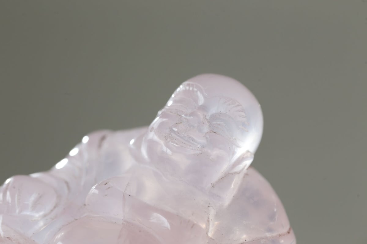 笑顔】ハイクオリティ ローズクォーツ 布袋様 | Y.S.Y24