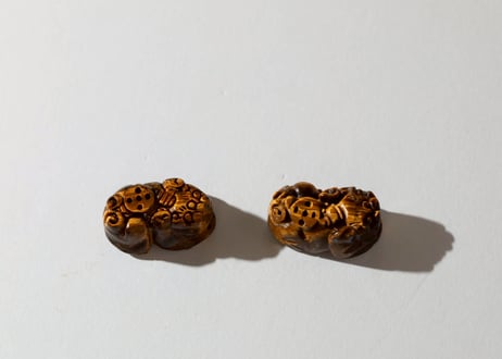 【躍動感に満ちたお守り】タイガーアイ ヒキュウペア