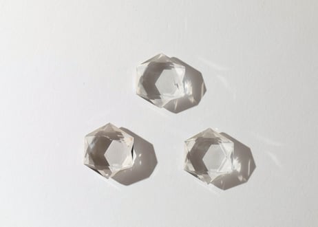 【HEALING ヒーリング（感謝・喜び・ゆるし・慈愛）シジル封入 オリジナルカード付き❣️】クリアクォーツ 六芒星（1個） ※イベントクーポン使用不可