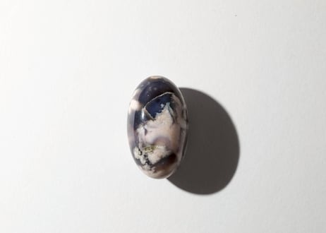 【悟りのシッディ入り】ブルーチェリーブロッサムアゲート リンガム