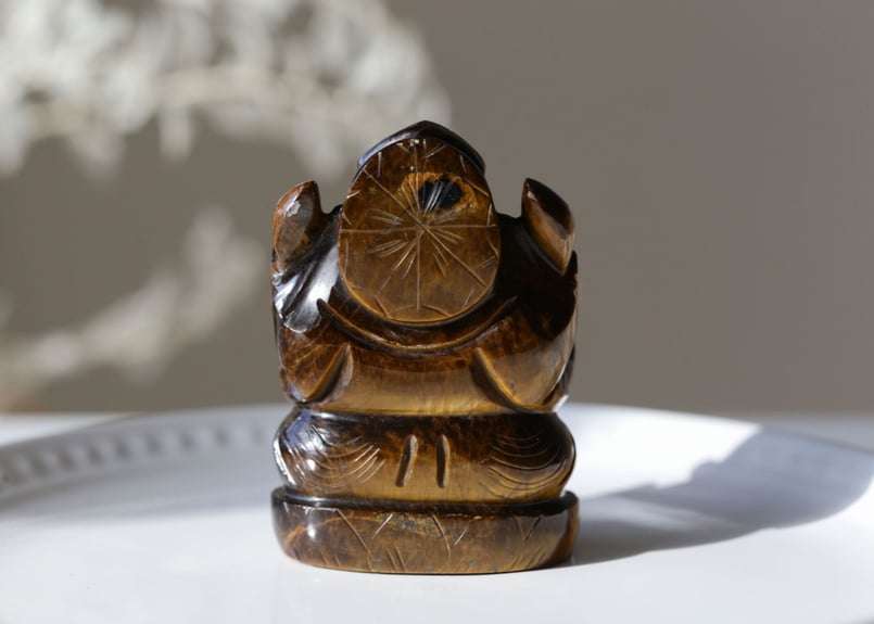 天然石 タイガーアイ 2個セット ガネーシャ 【公式通販】