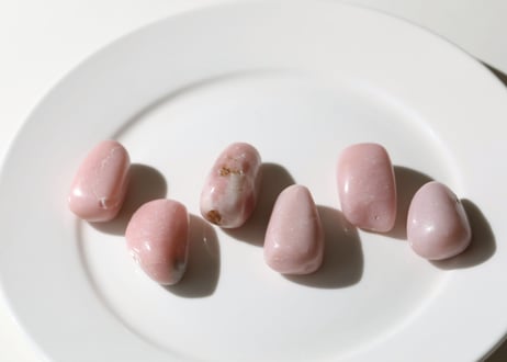 【穏やかな心】ピンクオパール タンブル（6個セット）