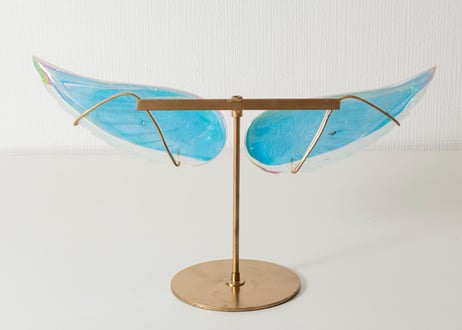 エドワード淺井さんによる技入り❣️【青天井に夢が叶う/青天井に成功に導く】エンジェルオーラ クリアクォーツ 天使の羽 台座付き ※イベントクーポン使用不可