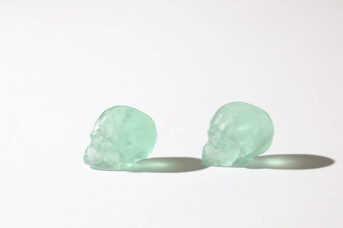 グリーンフローライト　スカル　モチーフ グリーンフローライト ミニスカル | Y.S.Y24