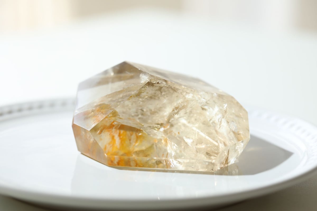 シトリンルチル虹シャンパンシトリンフリーフォーム69.0g 高品質