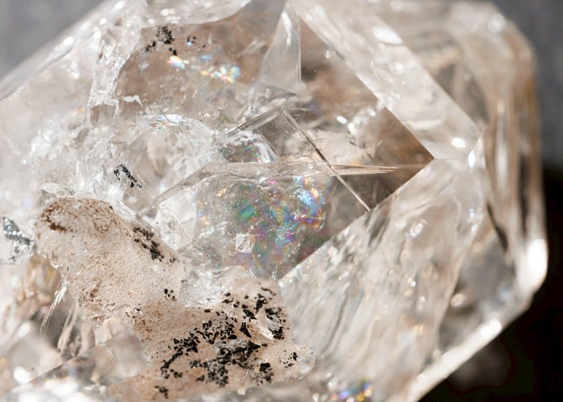 技封入❣️【行きたい世界に行ける】虹入り ハーキマーダイヤモンド