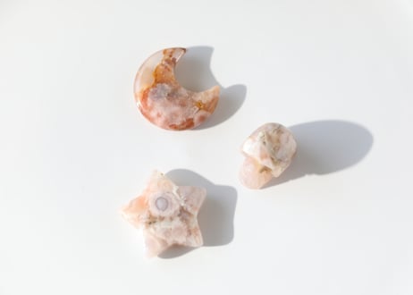 【カルマ解放のシッティ入り】チェリーブロッサムアゲートのスカルセット