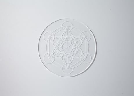 メタトロンキューブ(フルーツオブライフ) グリッドプレート(10cm)