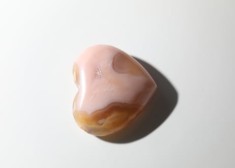 【花のような想い】ピンクチェリーブロッサムアゲート ハート