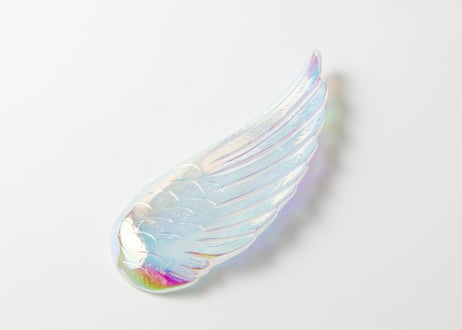 エドワード淺井さんによる技入り❣️【青天井に夢が叶う/青天井に成功に導く】エンジェルオーラ クリアクォーツ 天使の羽 台座付き ※イベントクーポン使用不可