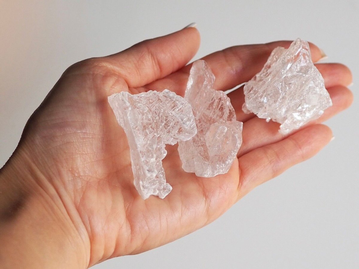 羽を休めて】セレナイト 原石（3個セット） | Y.S.Y24