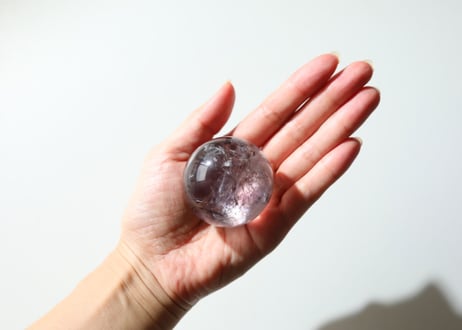 【まばゆい】トリコロール 水晶 スフィア