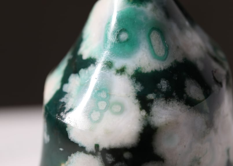 天然石 グリーンチェリーブロッサムジャスパー スフィア直径約69.4ミリ 天然石 グリーンチェリーブロッサムジャスパー スフィア直径約