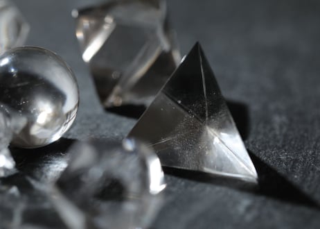 ガネッシュヒマール産水晶 幾何学セット ラクタの箱付き【Magic】