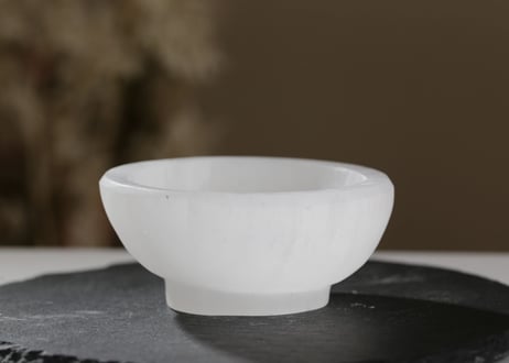 【希望のお茶碗】セレナイトの器（L）足付き