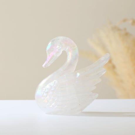 白鳥の親子 （スワン、天然石） 白鳥の親子 （スワン、天然石）