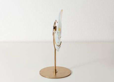 エドワード淺井さんによる技入り❣️【青天井に夢が叶う/青天井に成功に導く】エンジェルオーラ クリアクォーツ 天使の羽 台座付き ※イベントクーポン使用不可