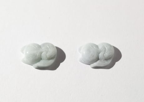 【肚を癒す】ビルマ産 翡翠 きつね