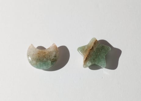 【エンジェルの街】グリーンクォーツァイト 月と星