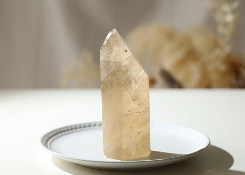 宇宙意識と接続する技入り】虹入りナチュラルシトリン ポイント 【力強