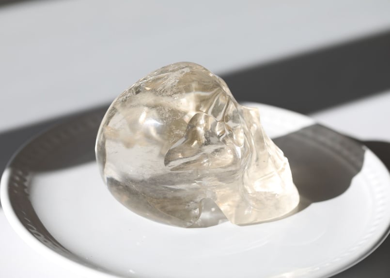 虹入りナチュラルシトリン スカル | Y.S.Y24