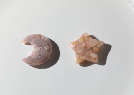 【お菓子の国で】チェリーブロッサムアゲート 月と星 B