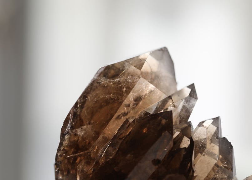 奇跡】虹入り ゴールドルチルスモーキークォーツ ダブルターミネー