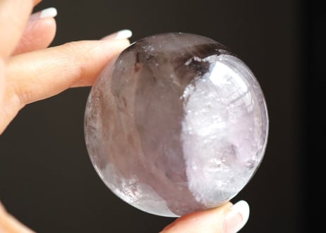 【融合】虹入り トリコロール 水晶 スフィア