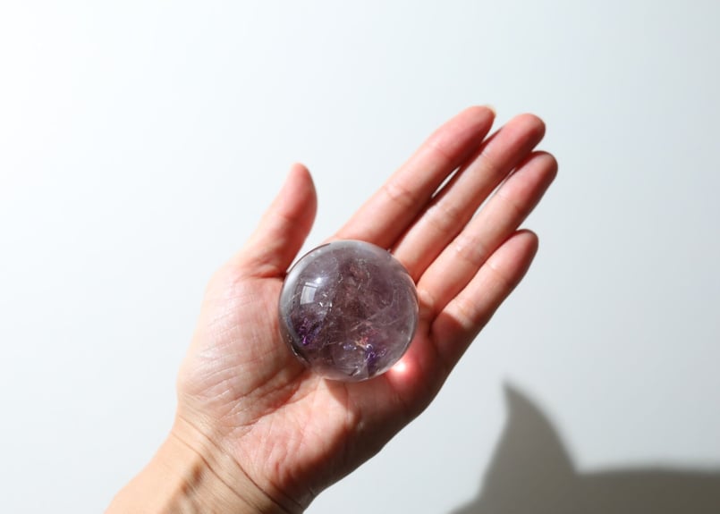 アカシックレコード】虹入りトリコロール 水晶 スフィア | Y.S.Y24